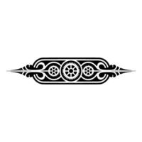 Ornamental Gear and Scrollwork Illustration, Decorative Element vector