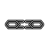 Geometric Ornament Modern Black White Element vector