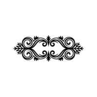 Elegant Black Ornate Scrollwork Border on White Background vector