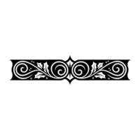 Ornate Black Scroll Border Classic Vintage Element vector