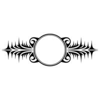 Decorative Ornament Black Scroll Frame on White vector