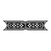 Elegant Floral Border- in Black and White, Decorative Element vector