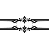 Tribal Ornament , Black and White Element, Isolated on White vector
