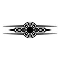 Abstract Geometric Ornament, Tribal Element, Isolated on White vector