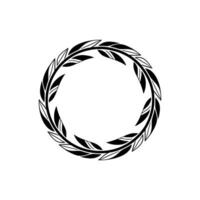 Minimalist Feather Wreath in Pastel Tones, Clean Element vector
