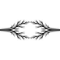 Minimalist Tree Branch Frame on Cream Background vector