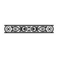 Elegant Floral Border with NO Medallions, Decorative Element vector