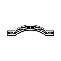 Winter Archway Silhouette Snowflake Branch vector