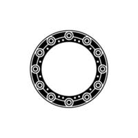 Geometric Circular in Black and White, Minimalist Style vector