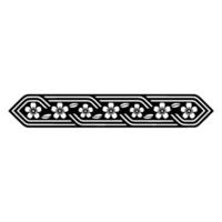 Elegant Floral Border Black White Cherry Blossom vector