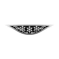 Elegant Winter Snowflake Border , Minimalist Monochrome vector