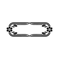 Black Floral Frame, Ornamental on White, Decorative Element vector