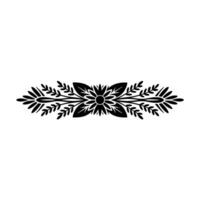 Elegant Black, Floral Border on Gradient Background vector