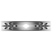 Black White Geometric Leaf Border on Gray Background vector