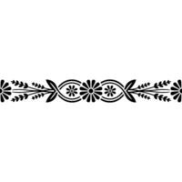 Black Floral Border, Minimalist, Elegant Element vector