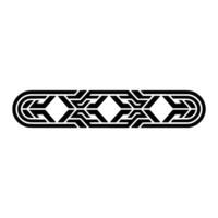 Geometric Black Line Art Border on White Background vector