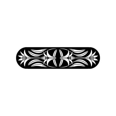 Minimalist Floral Pattern in Black and White Elegant Art Deco