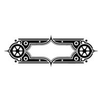 Ornamental Decorative Frame, Elegant Black on Neutral Background vector