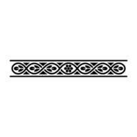 Decorative Black Border with Floral Elements on a Light Grey Background vector