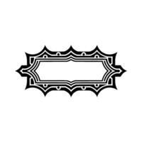 Elegant Black and White Decorative Label or Frame vector