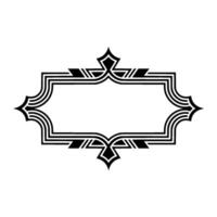 Elegant Art Deco Frame on White Background, Border vector