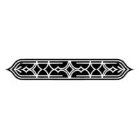 Geometric Border Ornament in Black and White, Minimalist - Geometric pattern vector