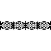 Tribal Border - Black Ornament on Gradiant Background vector