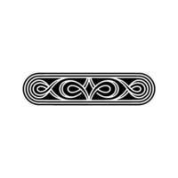 Minimalist Geometric Pattern Black and White Ornamental Border vector