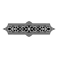 Elegant Black and White Ornamental Border Element, Ornament vector