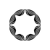 Elegant Circular Frame, Abstract Black and White vector