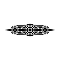 Geometric Art Deco Ornament - Black White Element vector