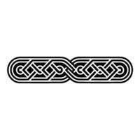 Geometric Celtic Knot, Minimalist Monochrome Illustration vector