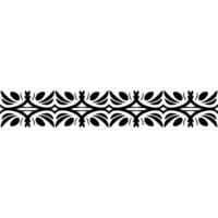 Elegant Black Floral Border on Light Gradient Background - Ornament vector