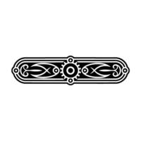 Ornamental Geometric Black and White Decorative Element vector