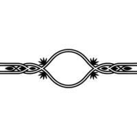 Elegant Black White Ornamental Border Element, Decorative Frame vector