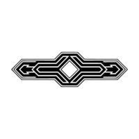 Abstract Geometric, Minimalist Black White Art, Decorative Element vector