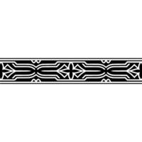Geometric Border in Black and White - Elegant Ornament vector