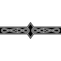 Elegant Celtic Knot Border Element on White vector