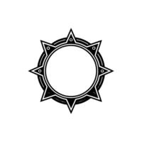 Geometric Starburst Frame - Modern Minimalist vector