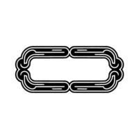 Retro Oval Frame with Black and White Stripe Elements vector