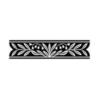 Elegant Floral Border Silhouette Lily of the Valley vector