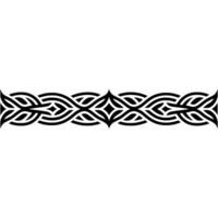Elegant Black Ornamental Border Element on White Background - Symmetrical vector