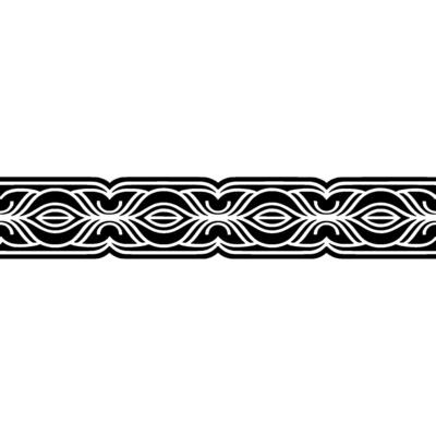 Abstract Black and White Ornamental Border, Ornament