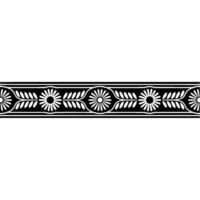 Floral Border Ornament Monochrome, Decorative Pattern vector