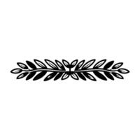 Elegant Leafy Border, Minimalist, Neutral Backdrop vector