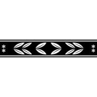 Elegant Monochrome Leaf Border on White vector