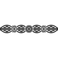 Floral Border, Black on White, Decorative Element vector