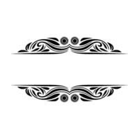 Decorative Floral Frame Elements, Black and White vector