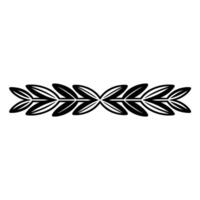 Minimalist Laurel Wreath Border, Black White, Decorative Element vector
