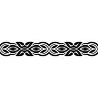 Ornate Black Floral Border on White Background - Pattern vector